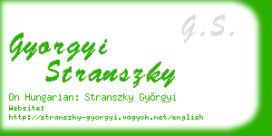 gyorgyi stranszky business card